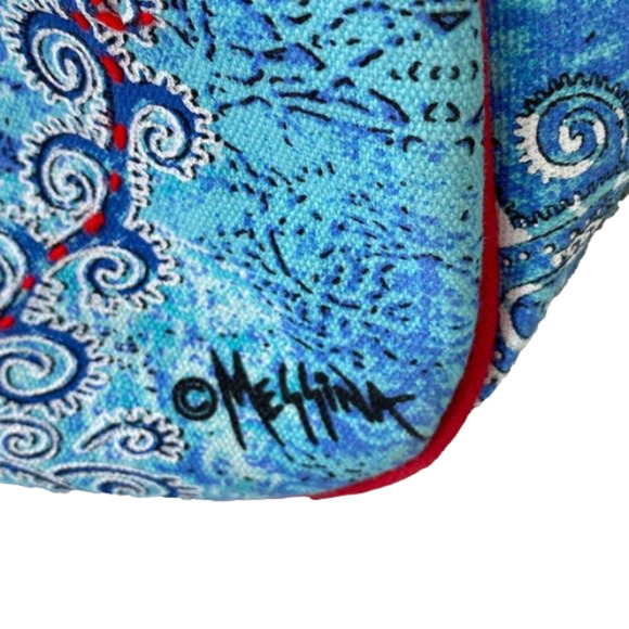 MESSINA Handbag Blue/Red/White OS - Picture 3 of 10